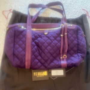 MZ Wallace Colette  Quilted Shoulder Bag in Rich Purple gently used with tags